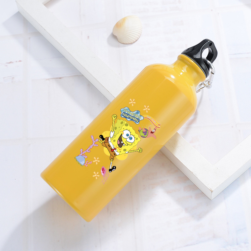 Travel Accessories Bike - 스폰지밥 알루미늄 물병 야외 자전거 스포츠용