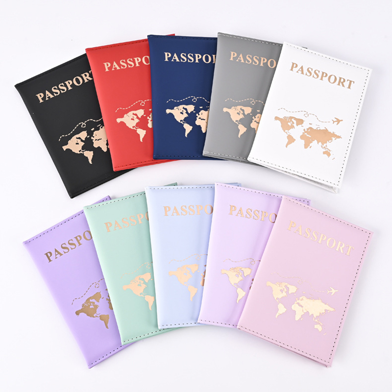 Travel Accessories Wallet - 패션 여권 보호 커버 세계 패턴