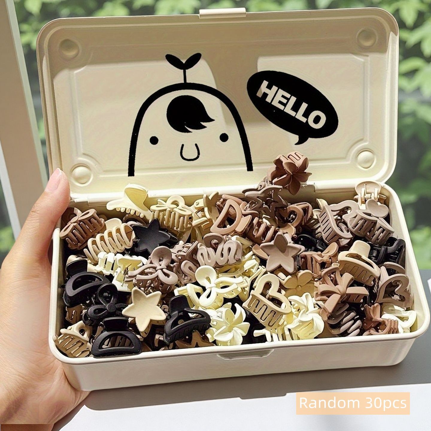 Travel Accessories Kit - 10/20/30개 베이지 혼합 팩 소형 클립,