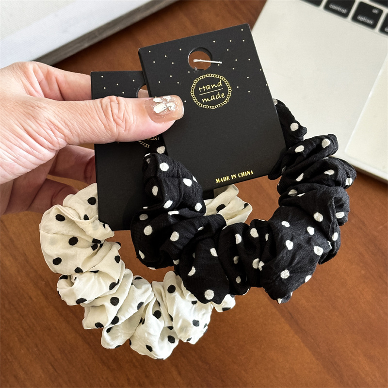 Travel Accessories For Girls - 11cm/14cm 도트 헝겊 Scrunchies 여자 여자