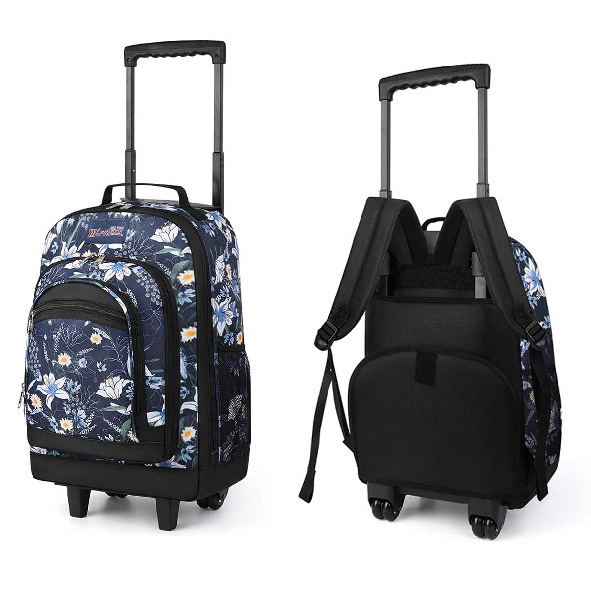 Travel Accessories New York - 성인용 롤링 백팩, 바퀴가 달린 대용량