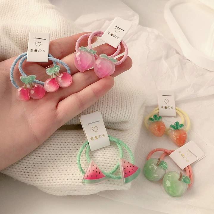 Travel Accessories For Girls - 어린이 당근 머리끈 5쌍 미끄럼 방지