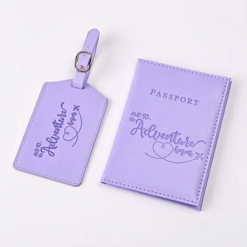 Travel Accessories Wallet - 남녀공용 보라색 PU 가죽 여권 거치대,