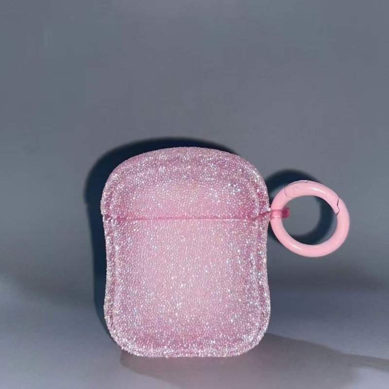Travel Accessories In Store - 키체인 고리가 있는 반짝이는 이어폰 보호