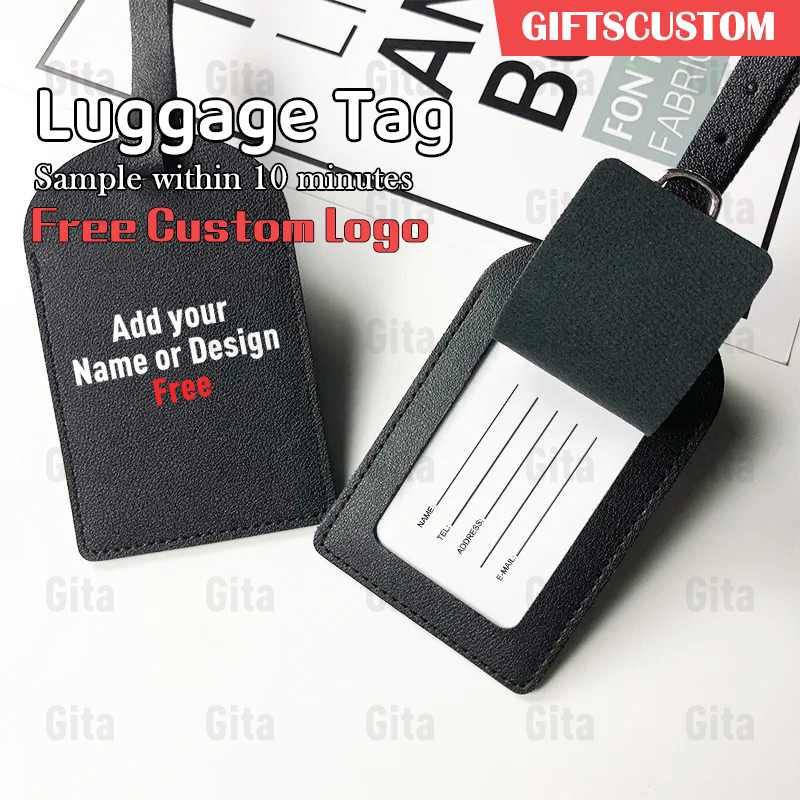 Travel Accessories Company - GITA 무료 맞춤형 로고/이름 PU 가죽