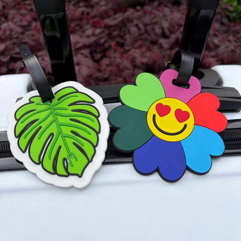 Travel Accessories International - 1/2개 꽃과 녹색 잎사귀 모양 수하물
