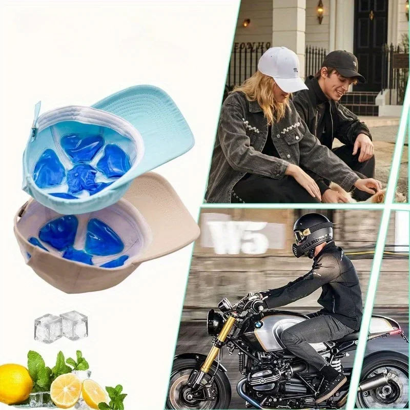 블루 PVC 젤 아이스팩 - 헬멧 및 모자용 조절 가능 - Travel Accessories Kit 리뷰 및 가격