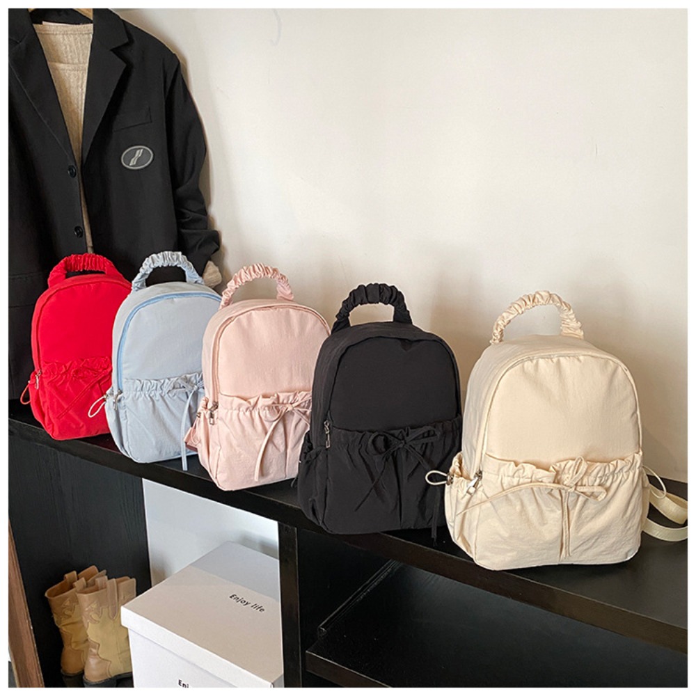 일본식 여성용 백팩, 리본이 달린 가볍고 패셔너블한 학 - Travel Accessories In Japan 리뷰 및 가격