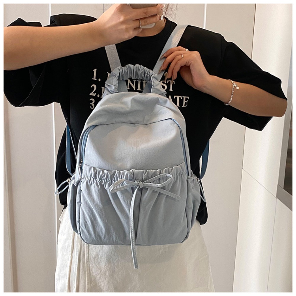 일본식 여성용 백팩, 리본이 달린 가볍고 패셔너블한 학 - Travel Accessories In Japan 리뷰 및 가격