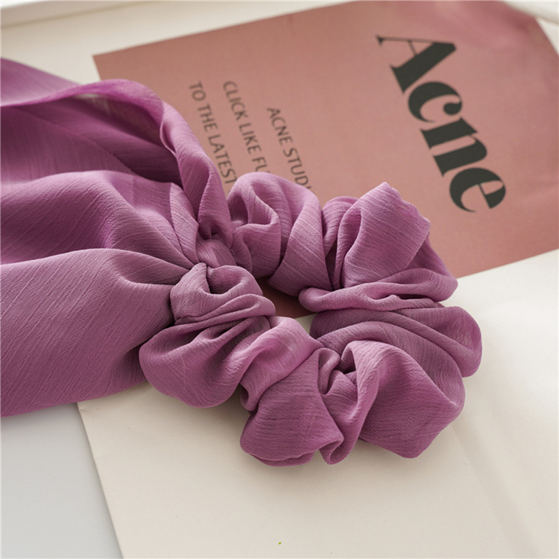 1Pc 패션 25cm 쉬폰 긴 리본 Scrunchies - Travel Accessories For Girls 리뷰 및 가격