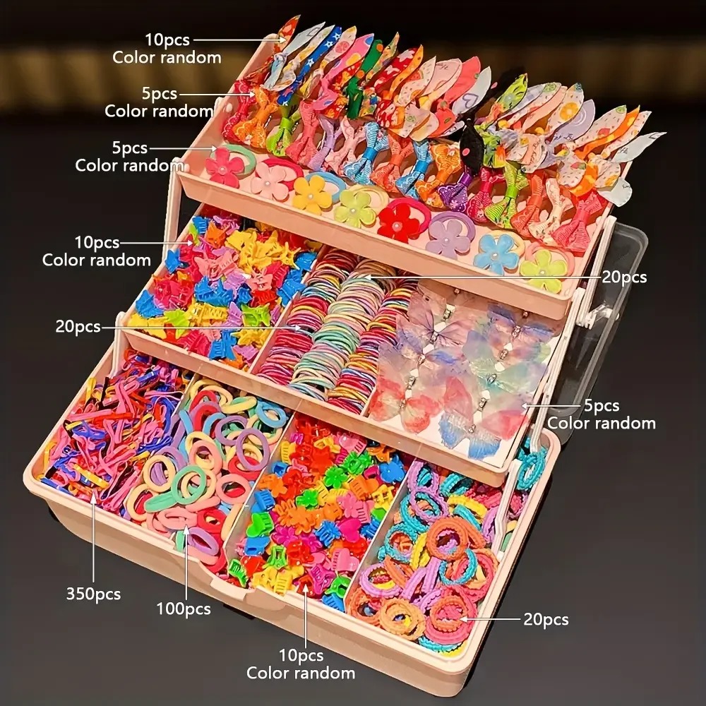 여아의 일상복에 어울리는 555개의 헤어 액세서리 세트 - Travel Accessories Kit 리뷰 및 가격