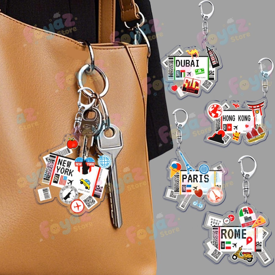 레트로 여행 비행기 열쇠고리 액세서리 가방 참 장식 뉴 - Travel Accessories New York 리뷰 및 가격