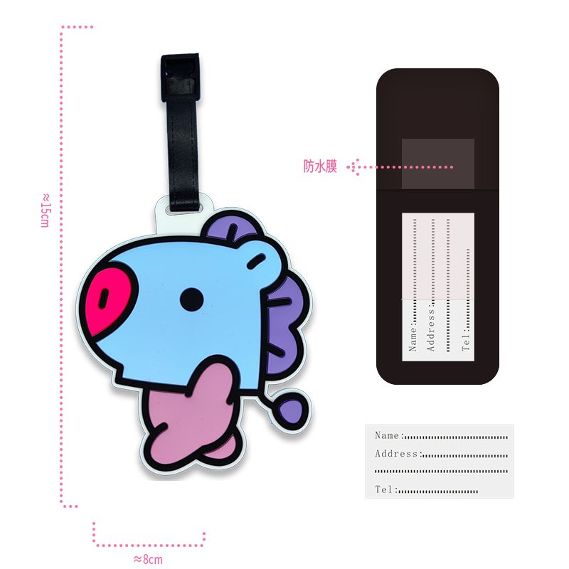 BT21 만화 귀여운 키체인 카와이 유니섹스 수하물 태 - Travel Accessories International 리뷰 및 가격