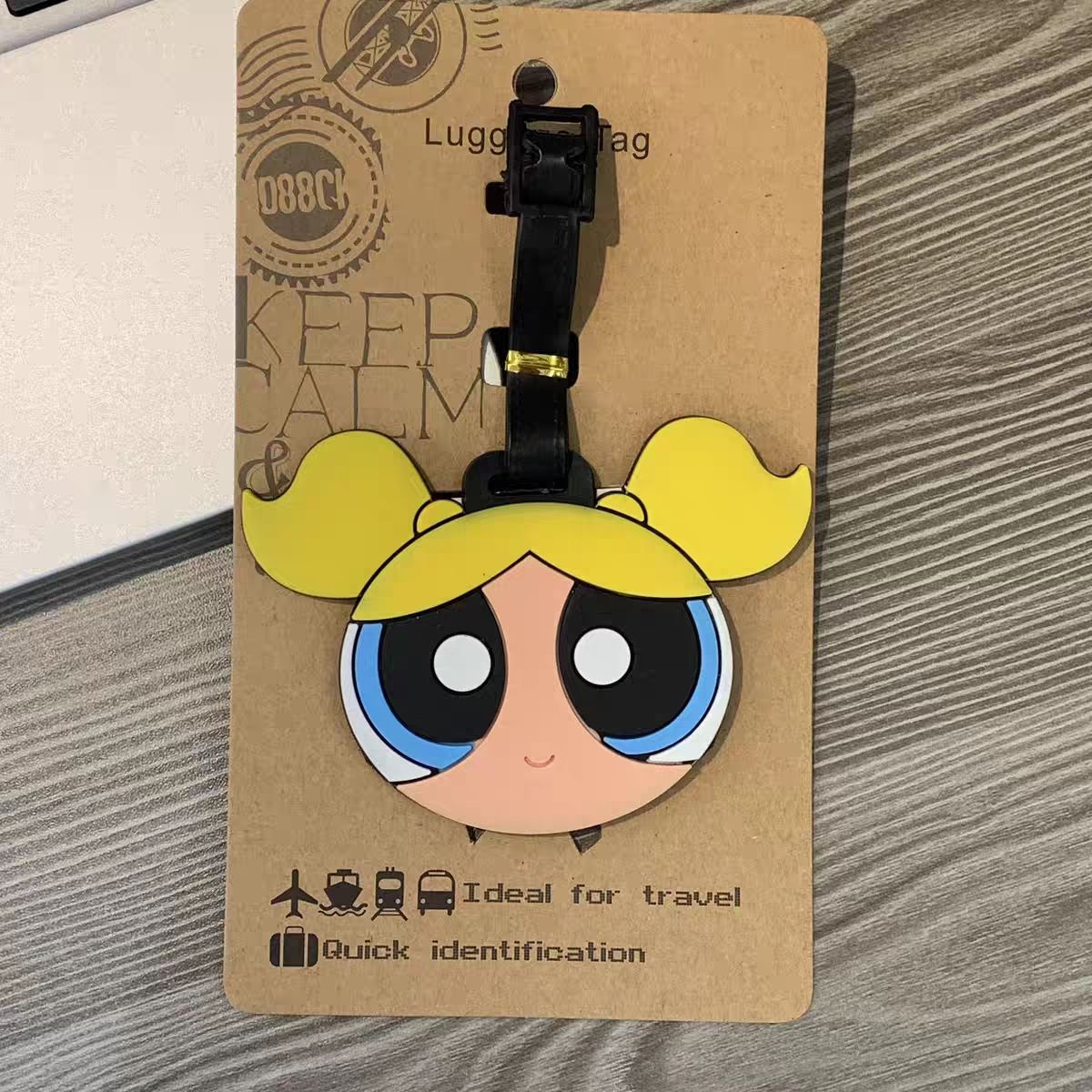파워퍼프걸즈 가방 펜던트 귀여운 만화 캐릭터 수하물 태 - Travel Accessories International 리뷰 및 가격