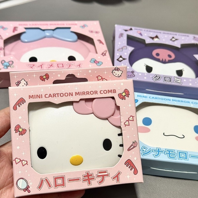 헬로키티에서 영감을 받은 플립형 거울, 귀여운 애니메이 - Travel Accessories In Japan 리뷰 및 가격