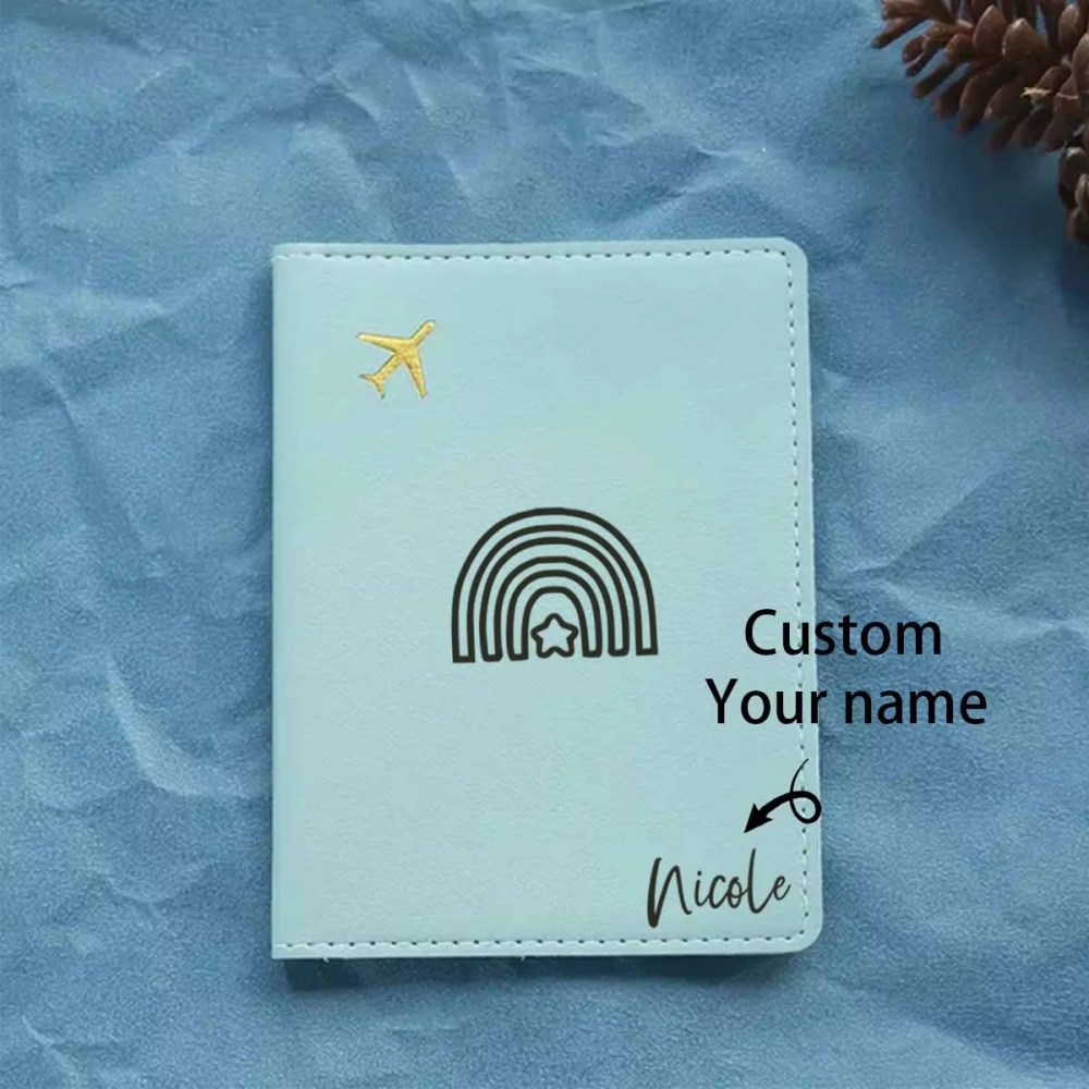맞춤형 이름이 새겨진 여권 커버, 가죽 스타일 여권 홀 - Travel Accessories Meaning 리뷰 및 가격