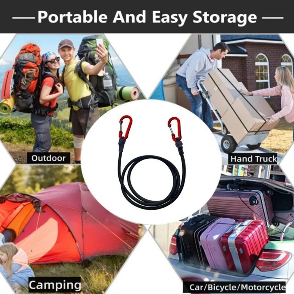 60-90cm 8mm 포장 로프 빨간색 후크가 있는 야 - Travel Accessories Bike 리뷰 및 가격