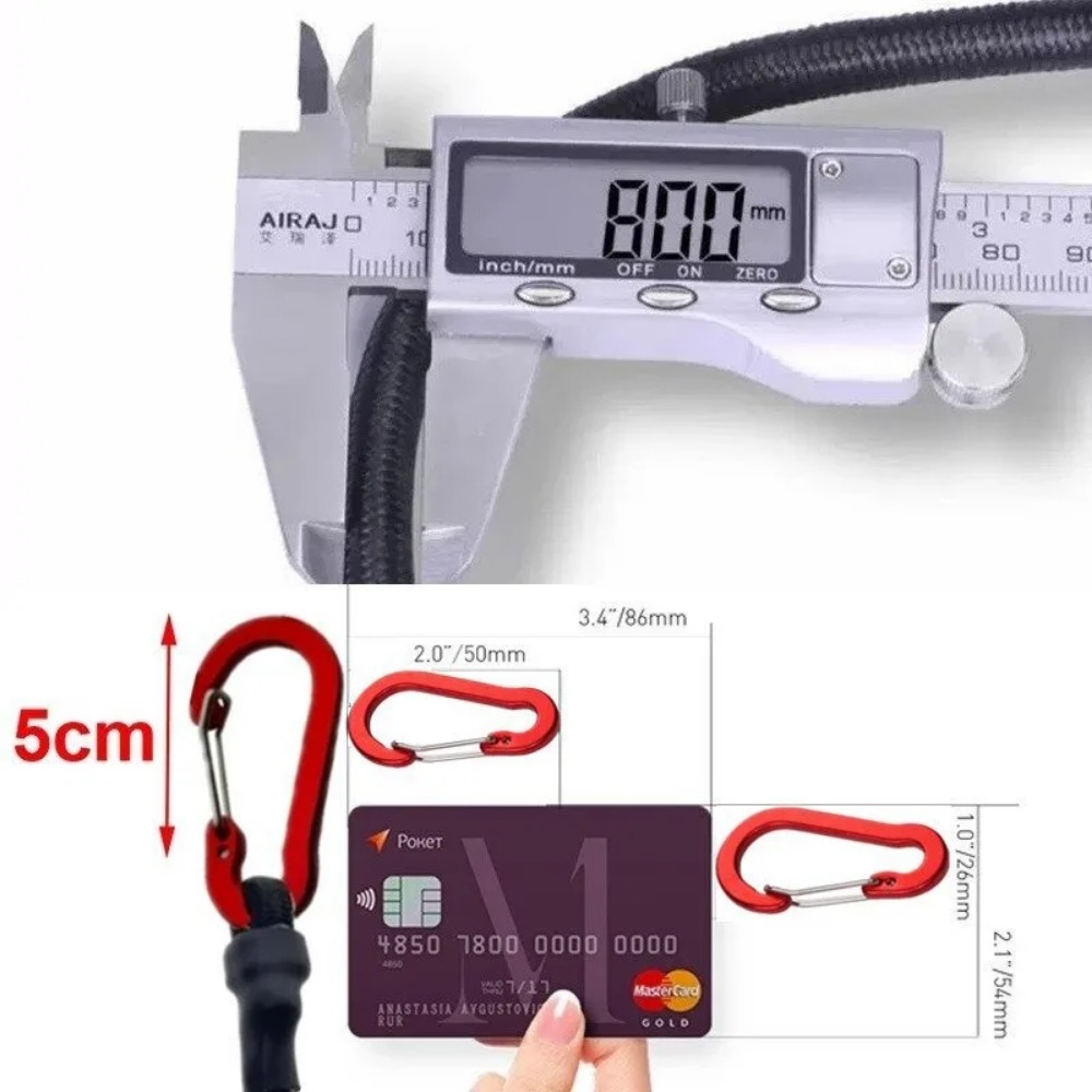60-90cm 8mm 포장 로프 빨간색 후크가 있는 야 - Travel Accessories Bike 리뷰 및 가격