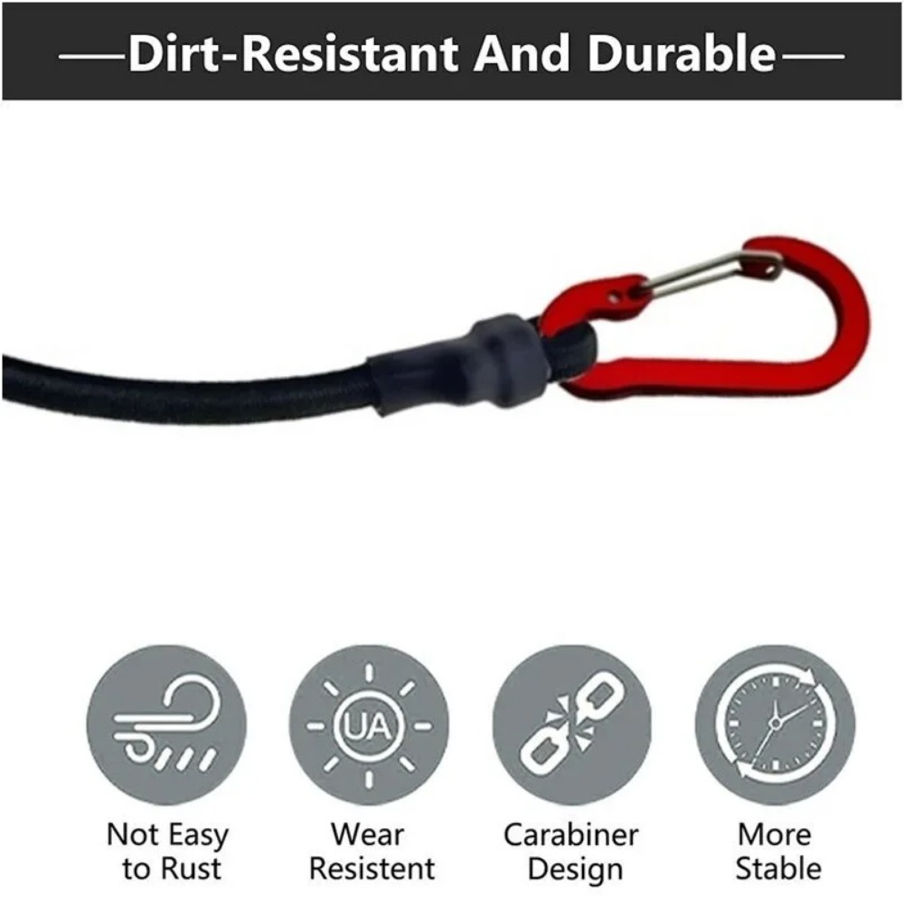 60-90cm 8mm 포장 로프 빨간색 후크가 있는 야 - Travel Accessories Bike 리뷰 및 가격