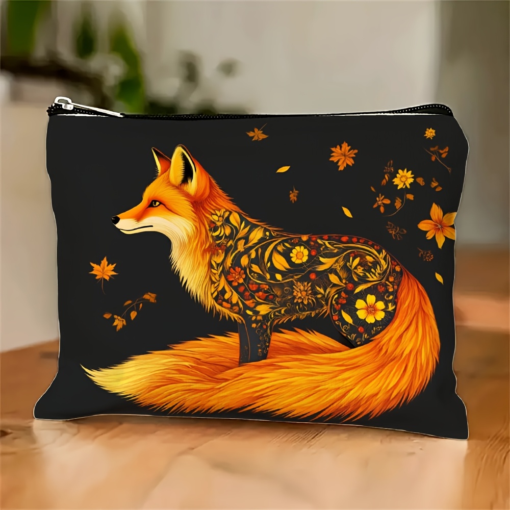 여우와 꽃무늬 메이크업 가방 - 다기능 지퍼 파우치,  - Travel Accessories Pouch 리뷰 및 가격
