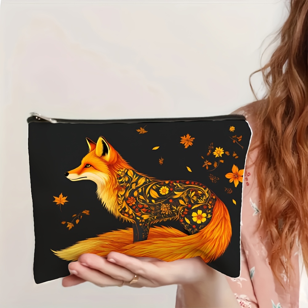 여우와 꽃무늬 메이크업 가방 - 다기능 지퍼 파우치,  - Travel Accessories Pouch 리뷰 및 가격