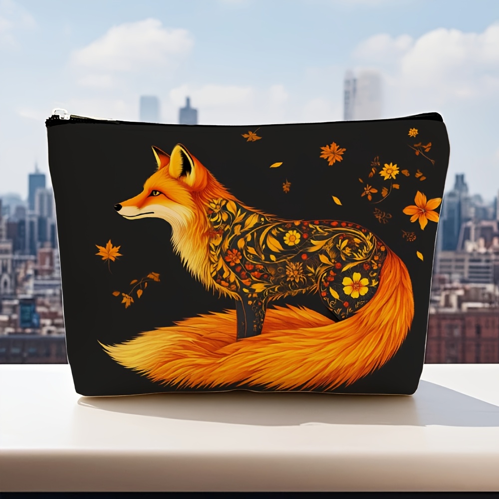 여우와 꽃무늬 메이크업 가방 - 다기능 지퍼 파우치,  - Travel Accessories Pouch 리뷰 및 가격