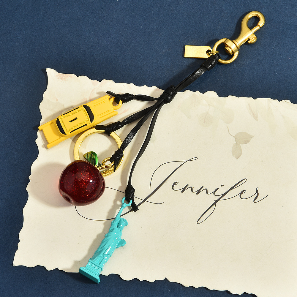 뉴욕시 테마 멀티 참 키체인 가죽끈 빅애플 옐로우 택시 - Travel Accessories New York 리뷰 및 가격