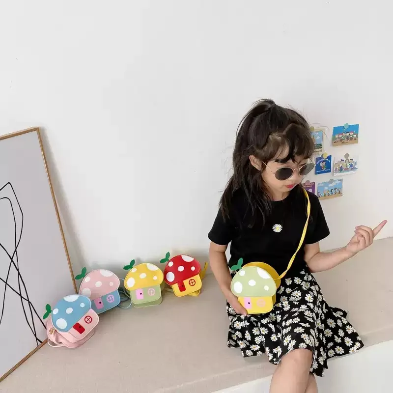 귀여운 버섯 모양 동전 지갑 캐주얼 PU 크로스백 -  - Travel Accessories For Girls 리뷰 및 가격
