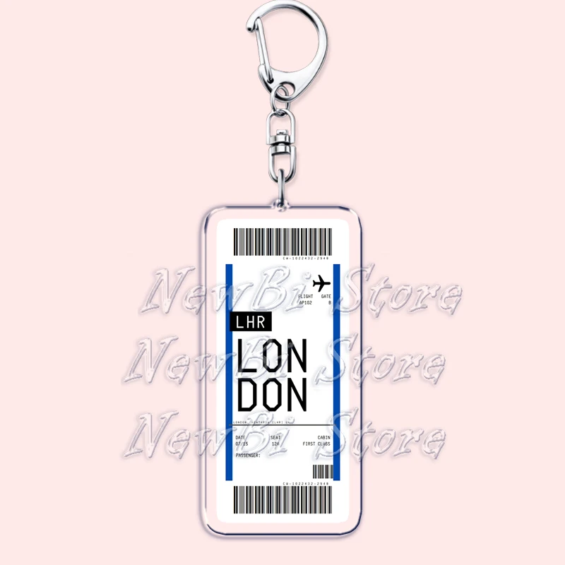 비행기 티켓 탑승권 키 체인 보스턴 파리 도쿄 뉴욕 액 - Travel Accessories New York 리뷰 및 가격