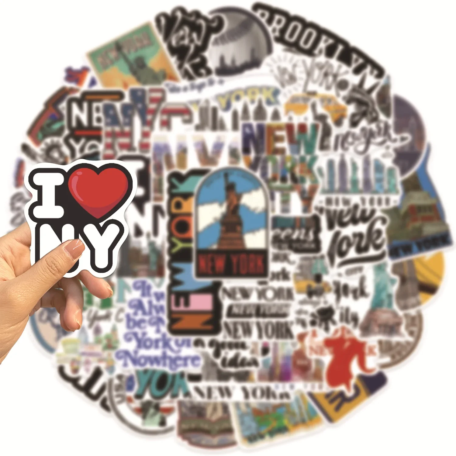 50/100개 귀여운 뉴욕시 여행 스티커 미적 데칼 D - Travel Accessories New York 리뷰 및 가격