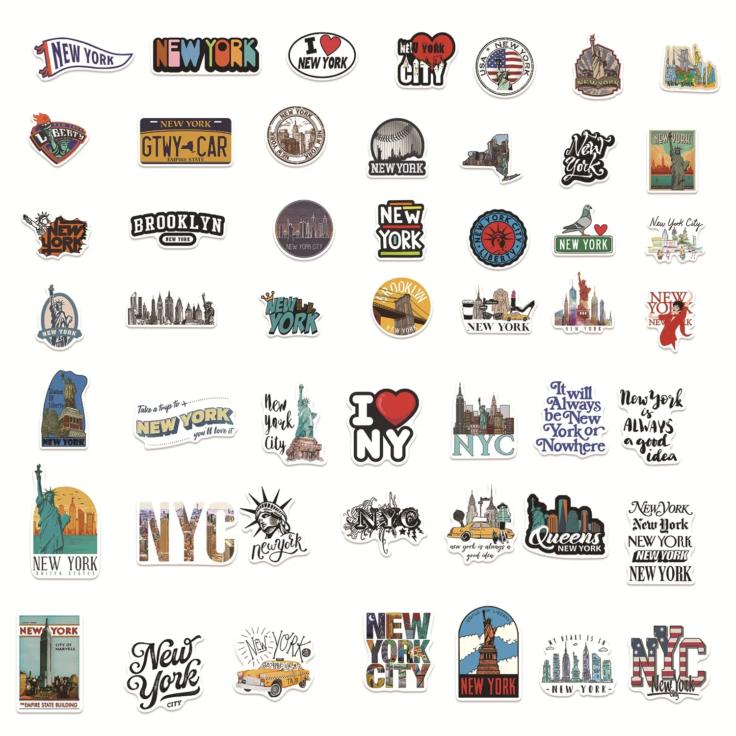 50/100개 귀여운 뉴욕시 여행 스티커 미적 데칼 D - Travel Accessories New York 리뷰 및 가격