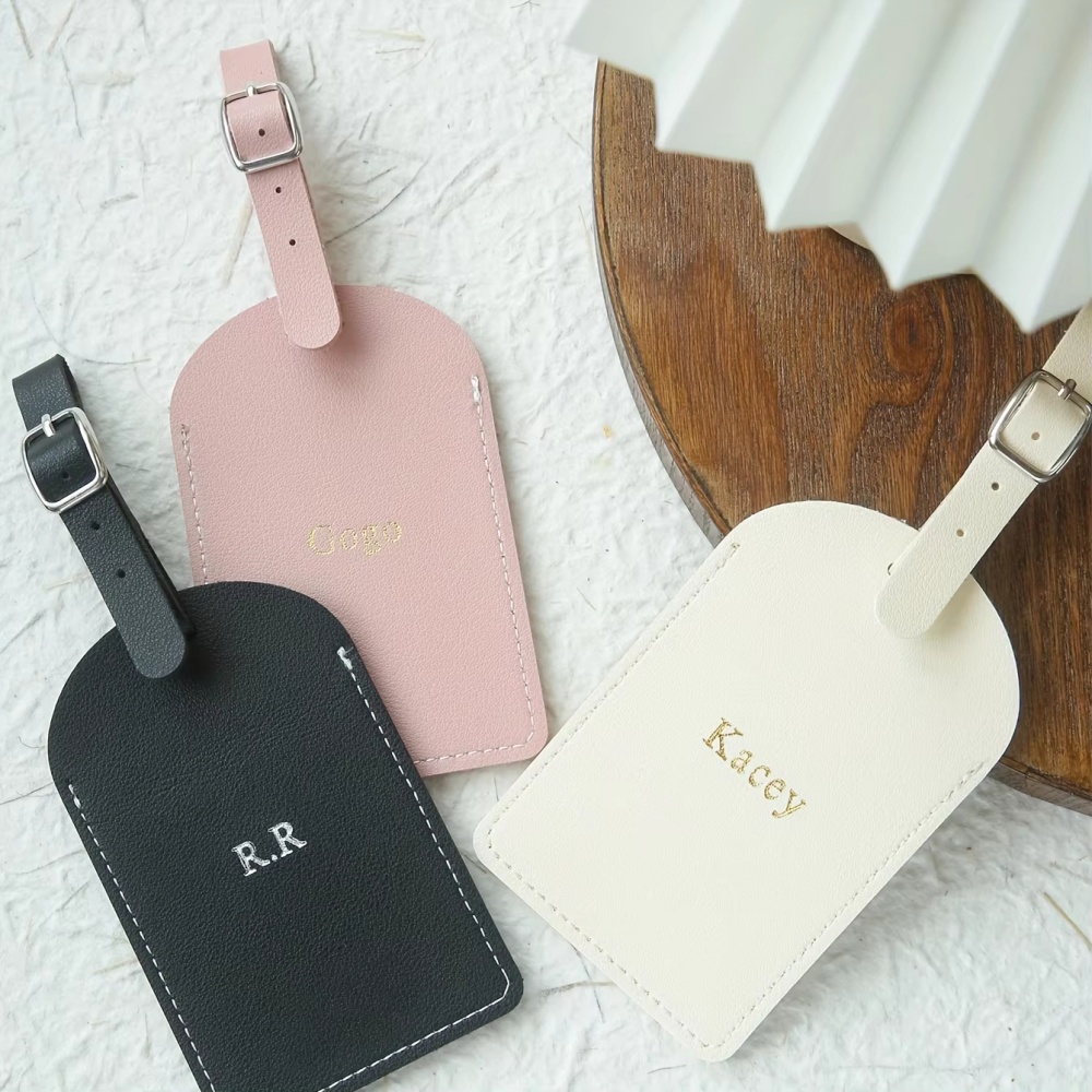 맞춤형 개인 이름 은색/금색 모노그램 비건 가죽 수하물 - Travel Accessories International 리뷰 및 가격