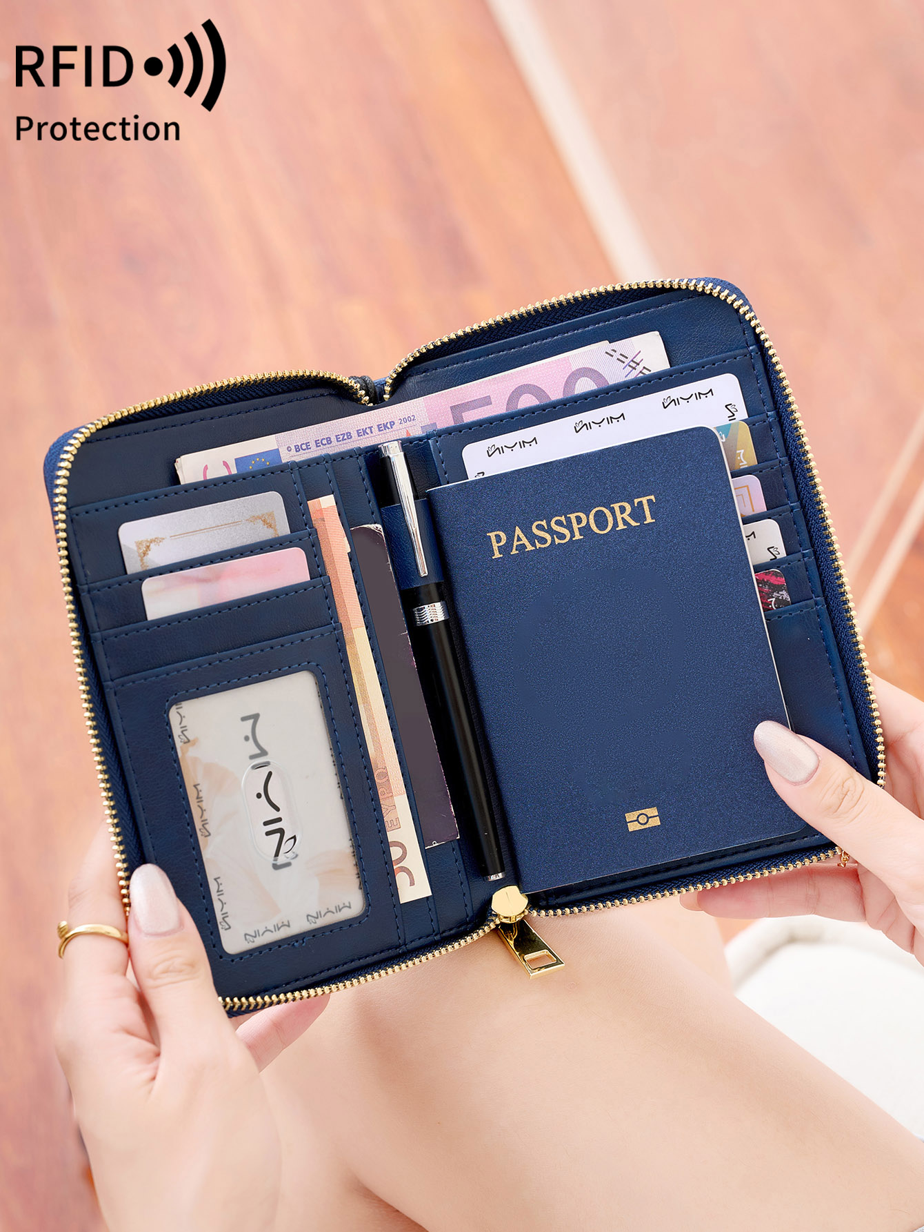 RFID 차단 여권 홀더, 이중 접이식 여행 지갑, 남 - Travel Accessories Wallet 리뷰 및 가격