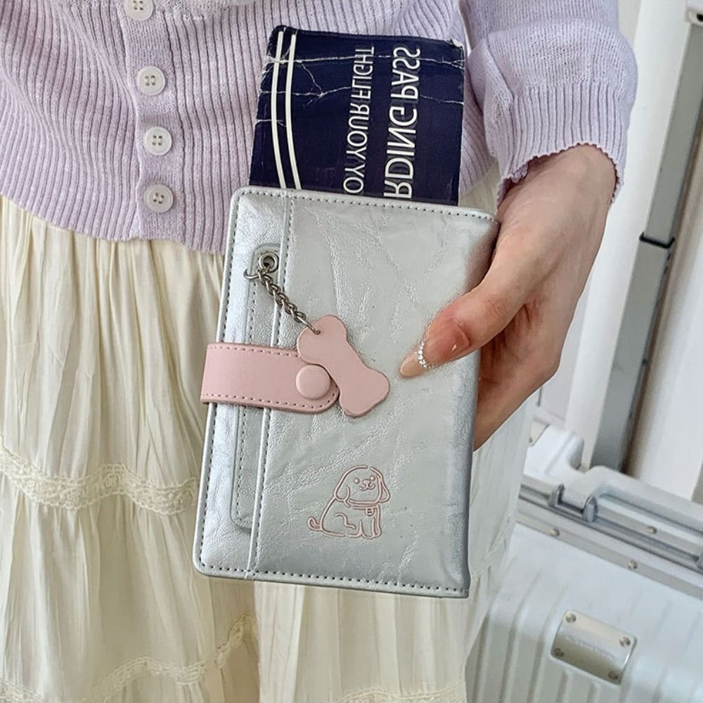 카드 홀더 PU 여권 가방 귀여운 강아지 여권 커버 여 - Travel Accessories Wallet 리뷰 및 가격