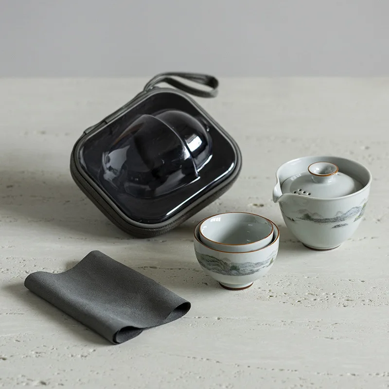 샨수이 원팟 투컵 휴대용 퀵 트래블 티 세트 기업 비즈 - Travel Accessories Company 리뷰 및 가격