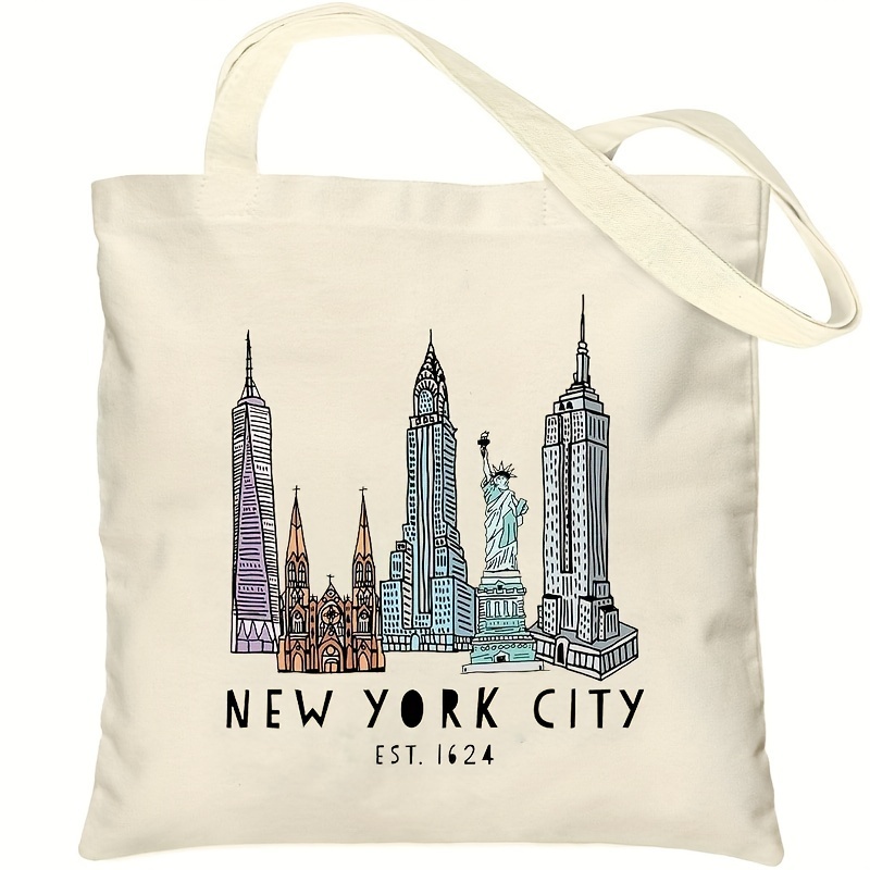 대형 다목적 뉴욕 기념품 여행 식료품 쇼핑 핸드백 캔버 - Travel Accessories New York 리뷰 및 가격