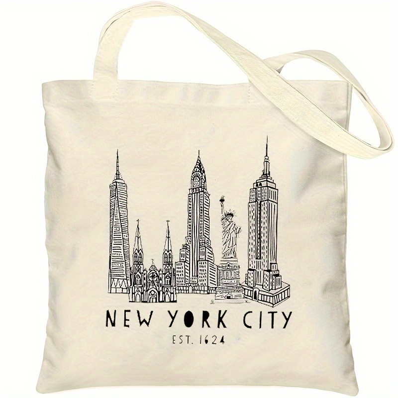 대형 다목적 뉴욕 기념품 여행 식료품 쇼핑 핸드백 캔버 - Travel Accessories New York 리뷰 및 가격