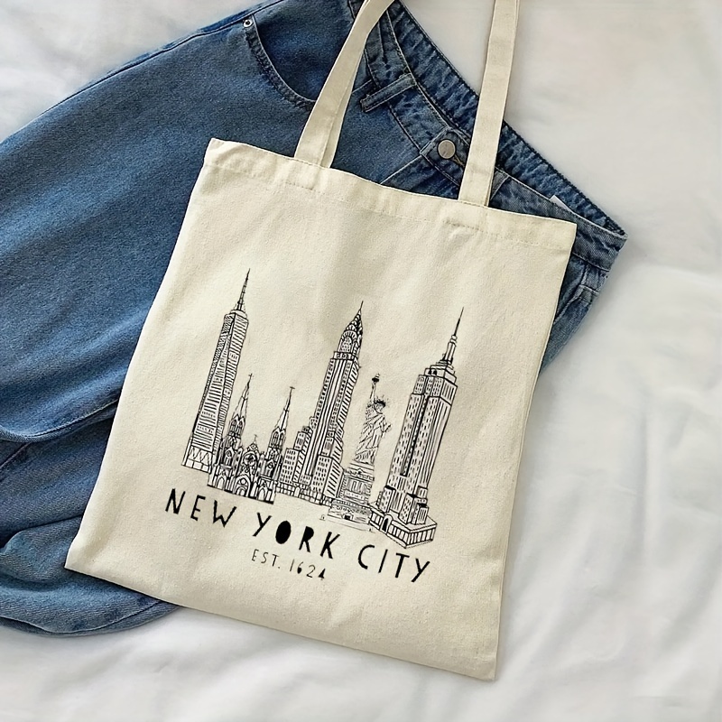 대형 다목적 뉴욕 기념품 여행 식료품 쇼핑 핸드백 캔버 - Travel Accessories New York 리뷰 및 가격